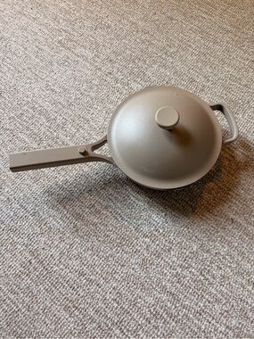 Our Place Sandstone Beige Nonstick Sauté Pan with Lid